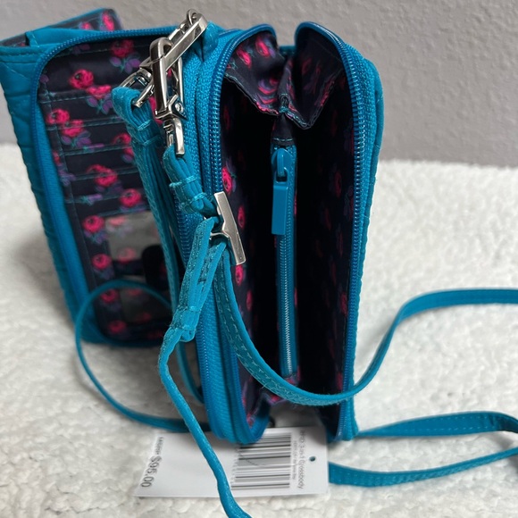 Vera Bradley RFID 3-in-1 Crossbody w/adjustable/removable xbody strap~Bahama Bay - Picture 5 of 8